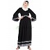 A line Black casual abaya A line Black casual abaya